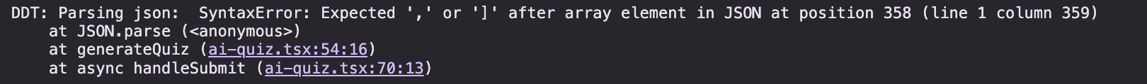 Problem parsing the response from Gemini.