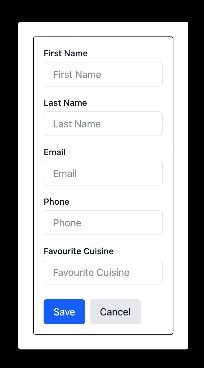 Create a new contact form.
